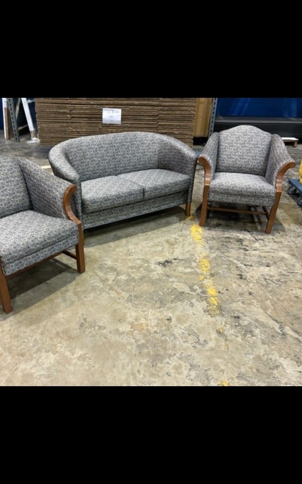 5 Sets ..... Sofa And 2 Chairs Mathing Set ......$60-$100 All 3 Pieces