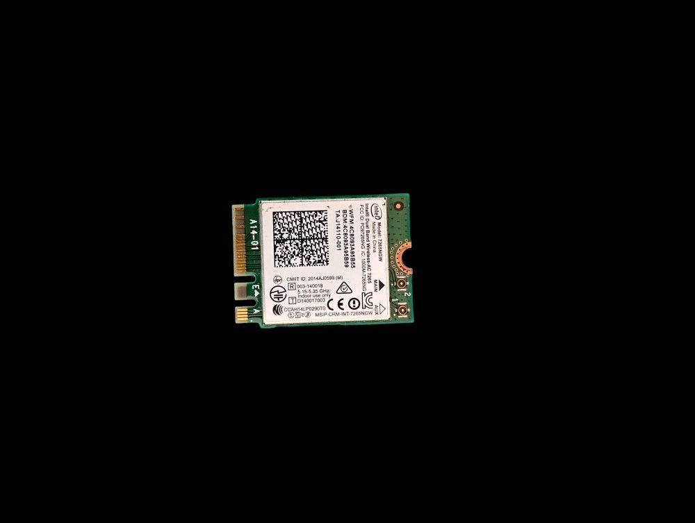 Intel Dual Band Wireless-AC 7265 network adapter. (PD97265NG)