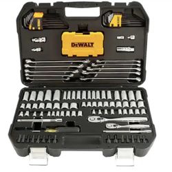 DEWALT 1/4 in. x 3/8 in. Drive Polished Chrome Mechanics Tool Set (142-Piece)