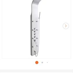 AKDY 65 in. 8-Jet Rainfall Shower Panel System with Rainfall Waterfall Shower Head and Shower Wand in Stainless Steel