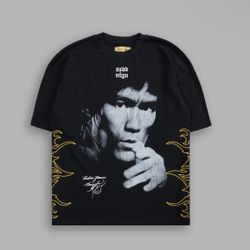 DON'T THINK, FEEL! PREMIUM OVERSIZED TEE IN BLACK