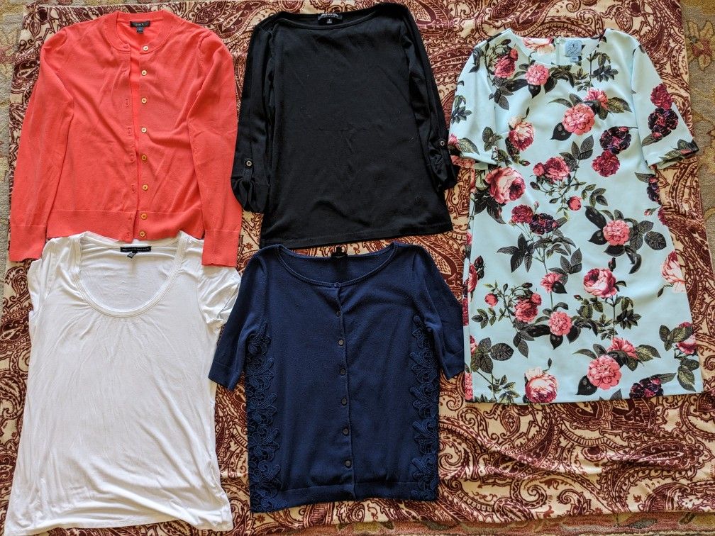 A Lot Of 6 Sz Small - Shirt Top Dress Sweater Cardigan Talbots J Crew