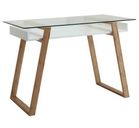 Oslo Sundance Desk With Glass Top And Shelf