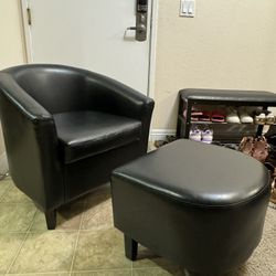 Faux 2 Leather Piece Chair 