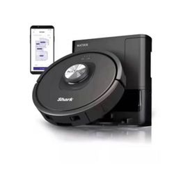 Shark Matrix Self Emptying 13.39 in. Robotic Vacuum with Smart Navigation Self-Cleaning Brushroll in Black