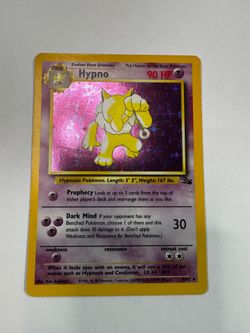 Pokemon 1999 Pokemon Fossil Hypno Holo Rare 8/62 90 HP English Original Owner