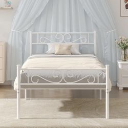 2 Twin Sized Bed frame And 2 Twin Mattresses 