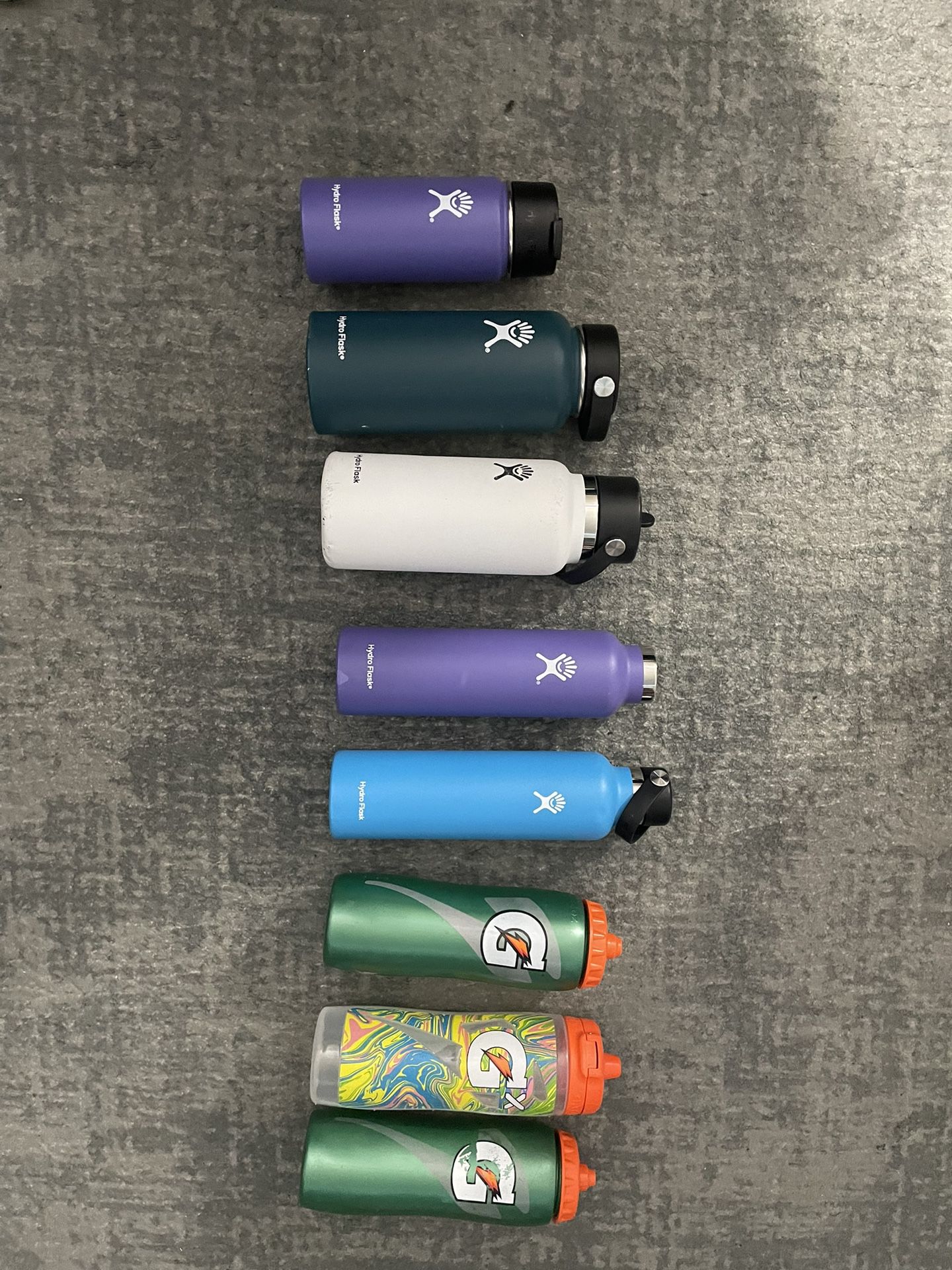 Hydro flask And Gatorade Bottles 