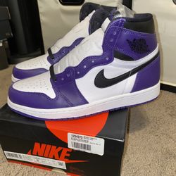 Jordan Retro 1 “Court Purple” 2.0 Size 9