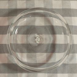 Vintage Clear Glass Lid for Round Casserole Dish