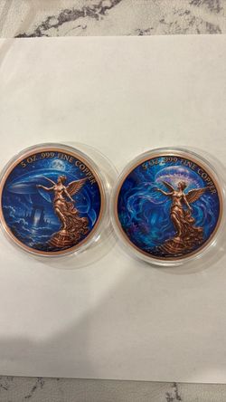5 oz .999 Fine Copper Colorized Coins – Set of 2
