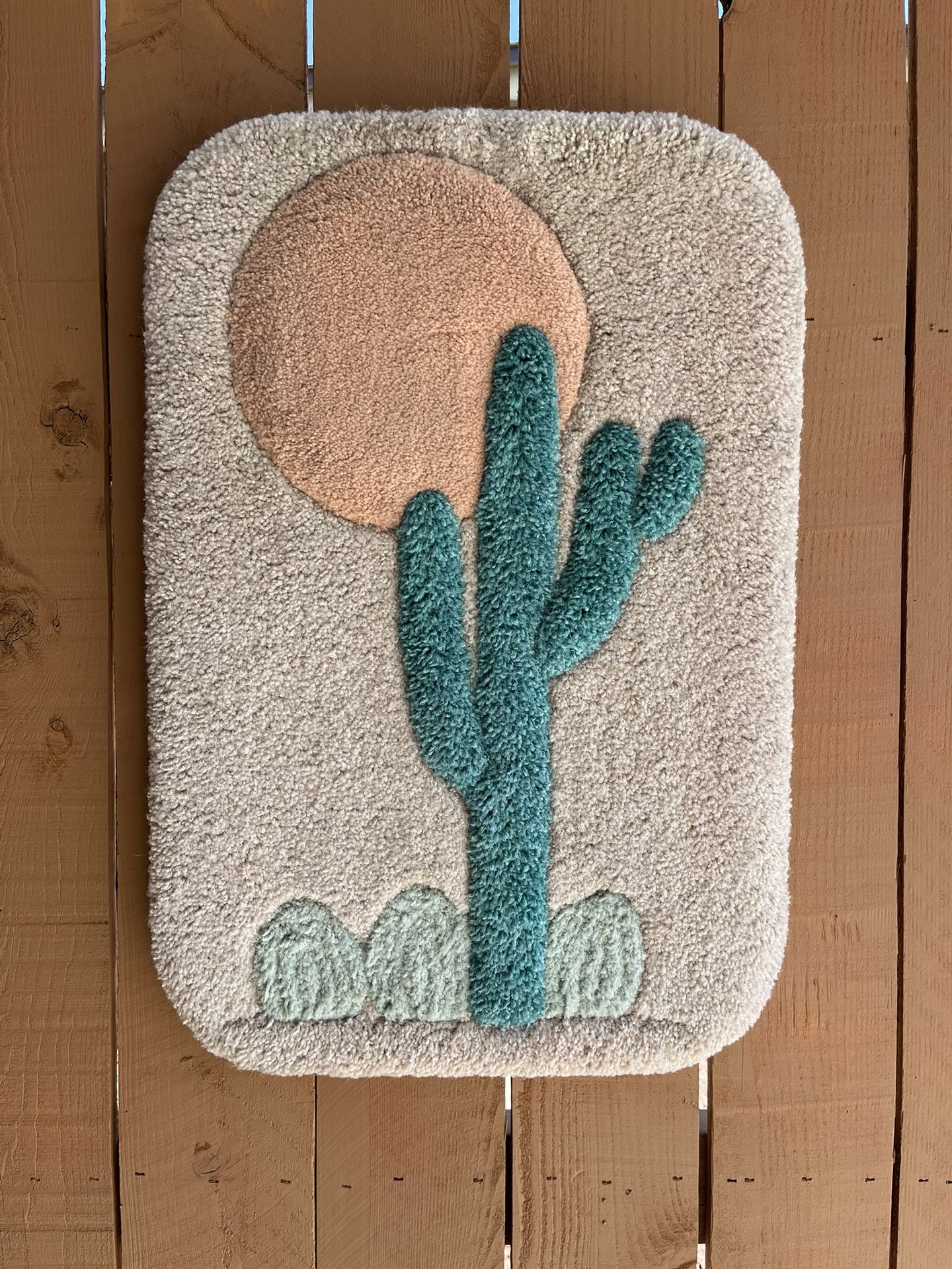 Vintage Medium Saguaro Carpet Wall Art Hanging