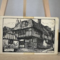 Vintage Mermaid Hotel Rye Sussex England Perugini Postcard Unposted