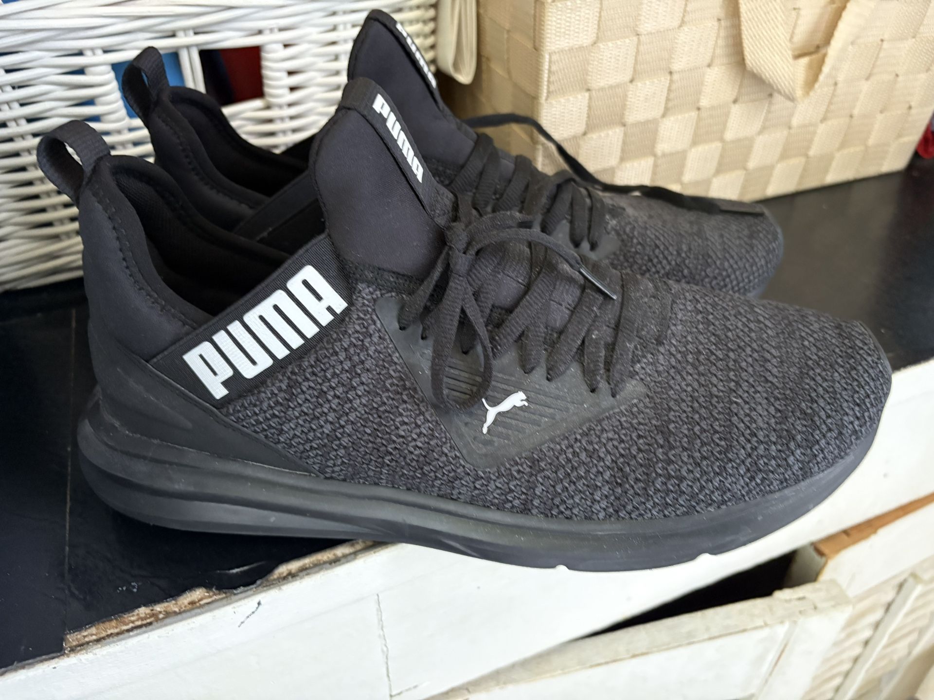 Brand New Puma Enzo Beta Men's "Black" Knit Athletic Trainer Sneakers