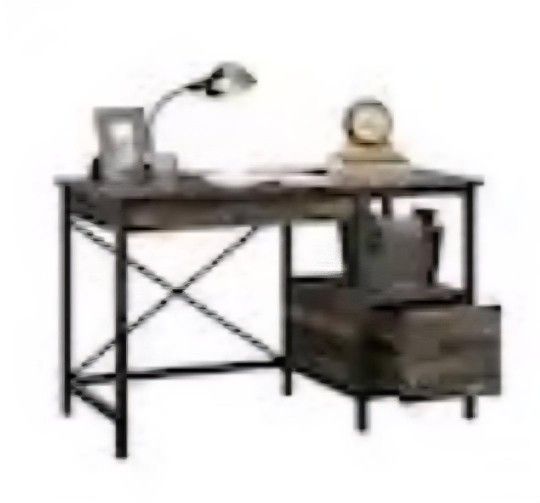 Sauder Carbon Oak 48 in. Rectangular Desk