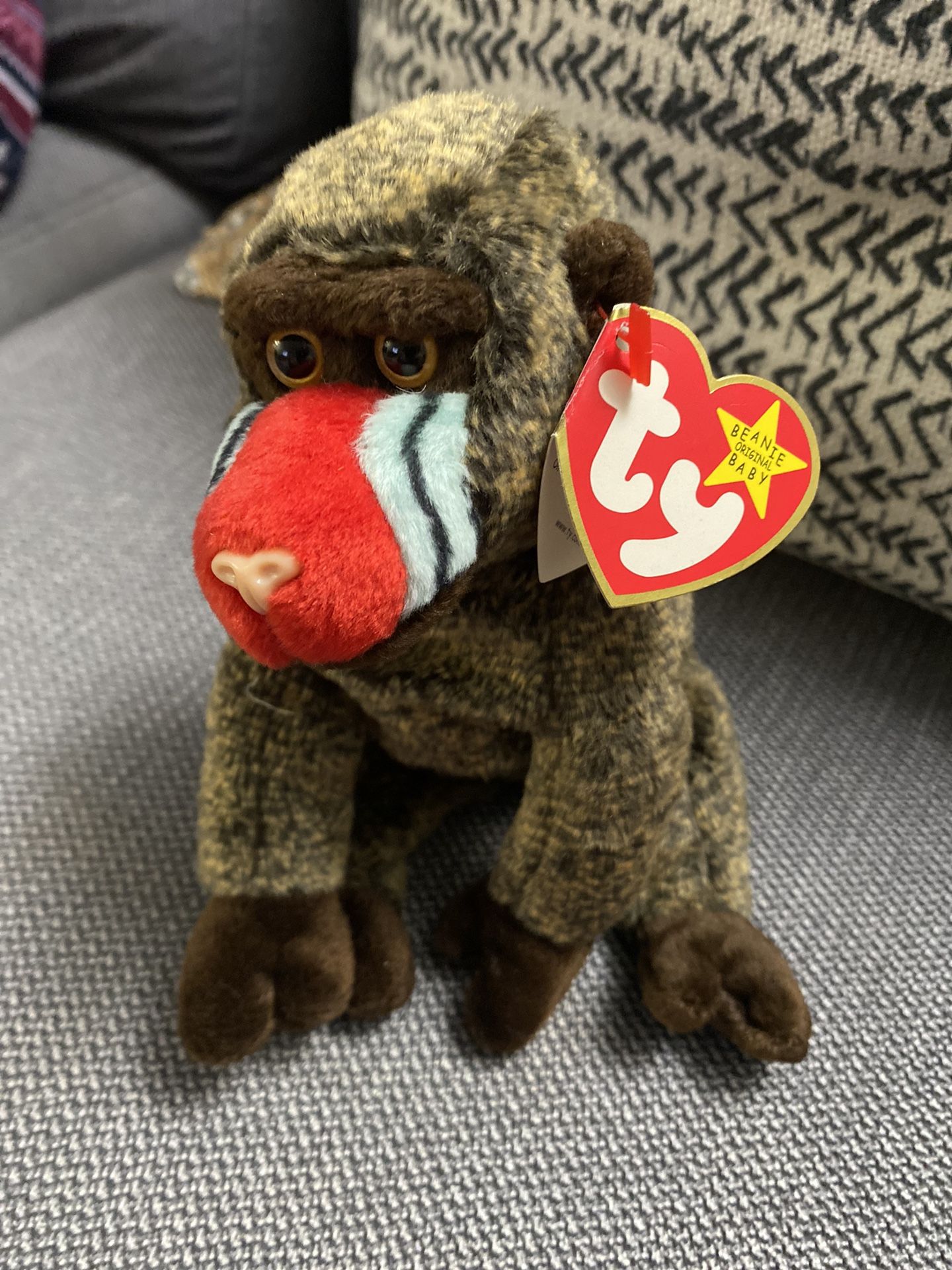 1999 TY Beanie Babies Cheeks the Monkey W/Tags