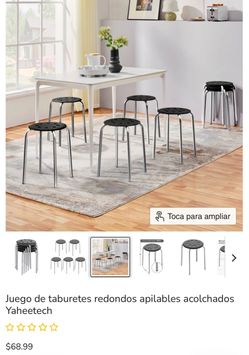 Yaheetech Stackable Round Stools Set