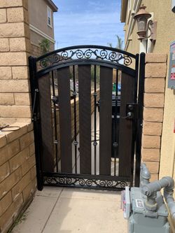 Iron gates and fence