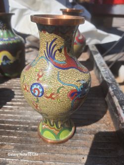 Vintage Chinese Hand Painted Vase 