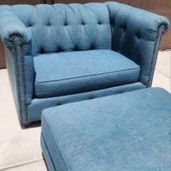 Tufted Button  Accent Chair $300 FIRM($1500 New)