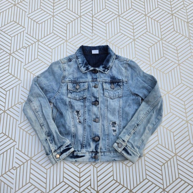 Youth Distressed denim trucker jacket F&F Kids