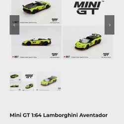Mini GT 1.64 Lamborghini Aventador SVJ 