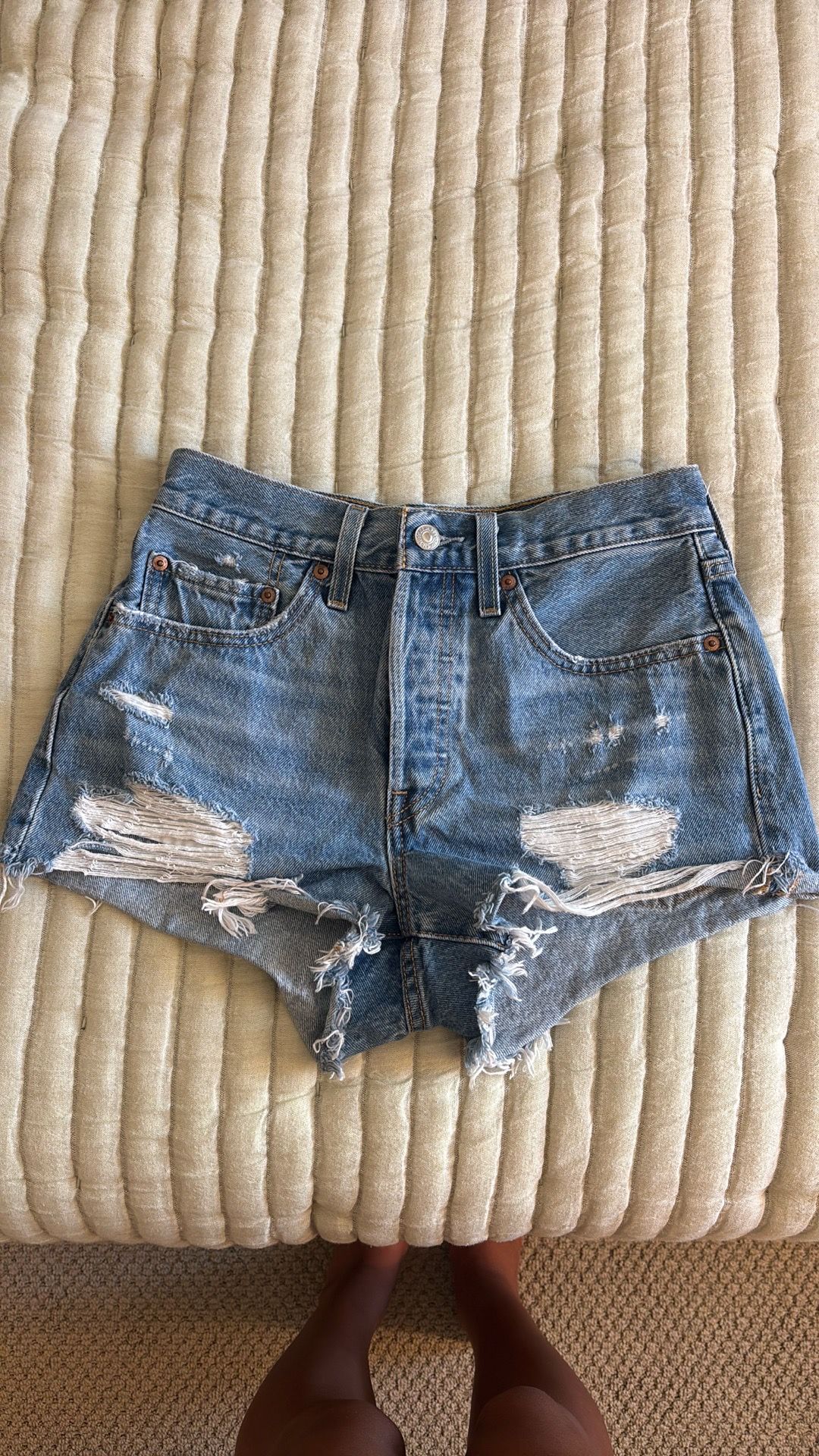 Levi 501’s High Rise Denim Shorts