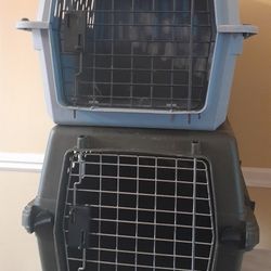 Two Cat Pet Carriers.  Approx 22" Long