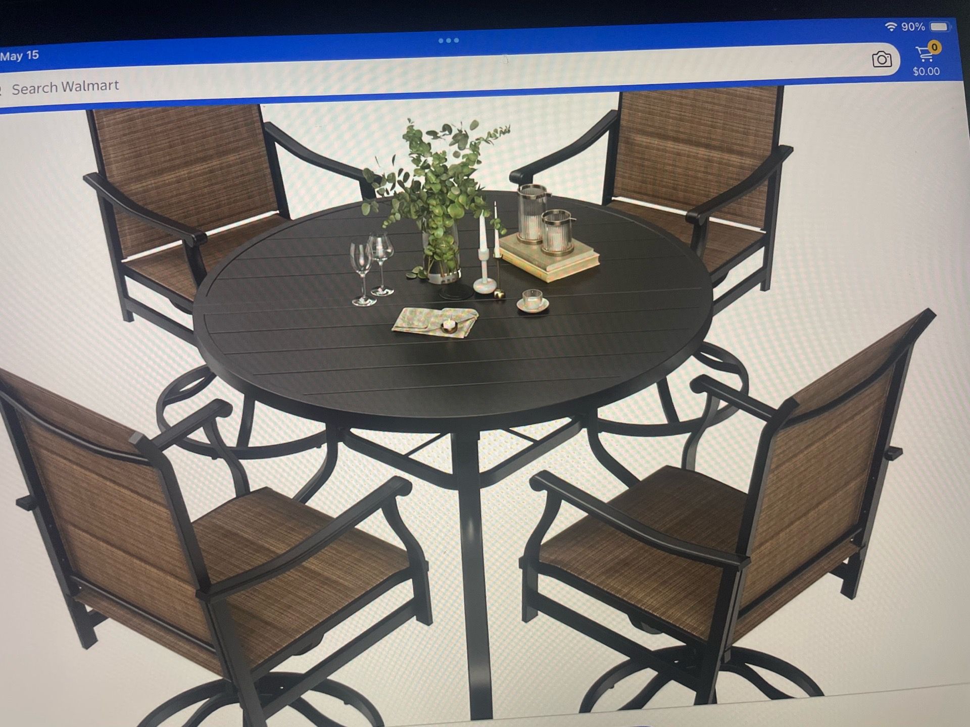 Patio table set