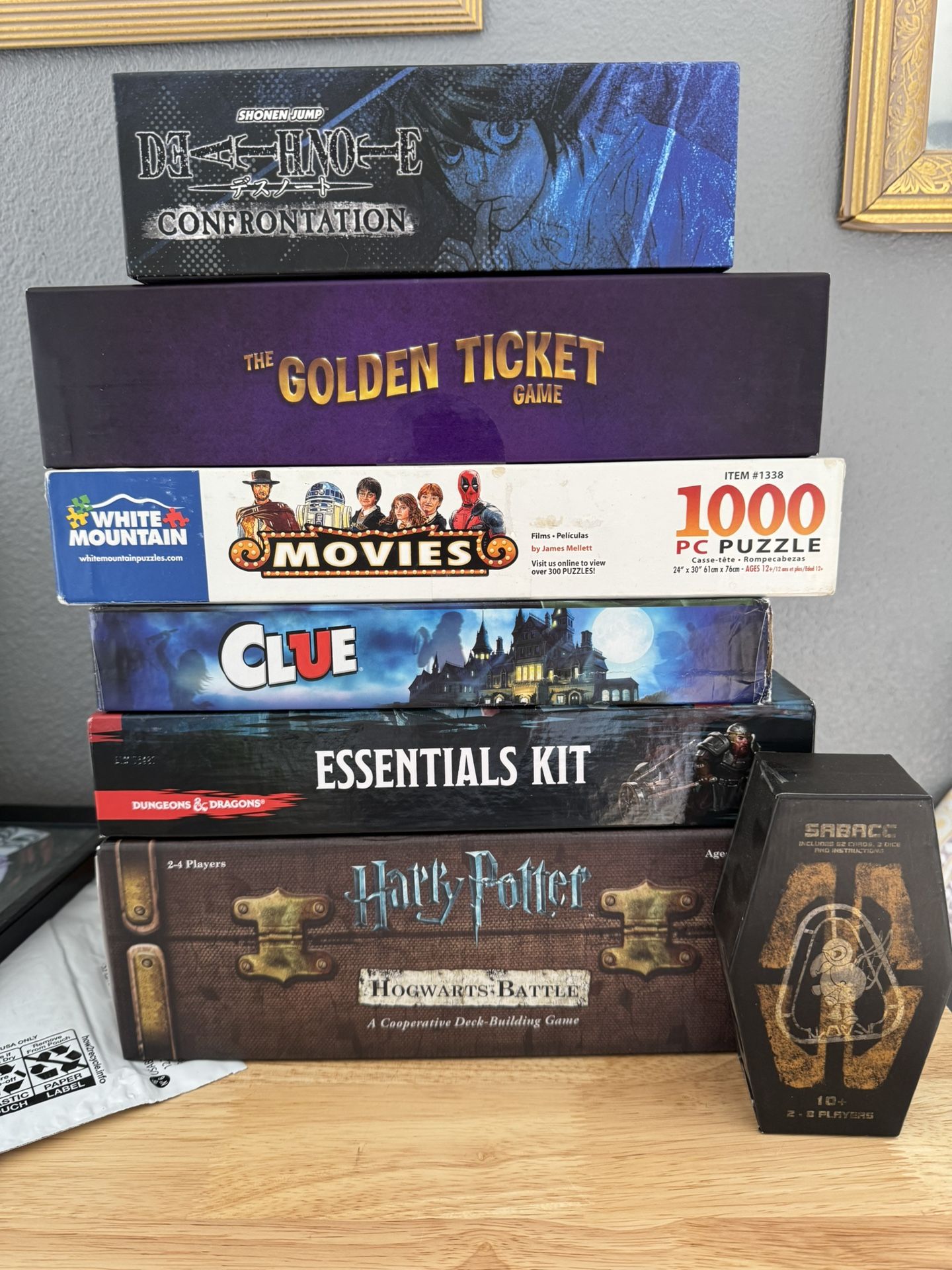 Various Board games Harry Potter Death note