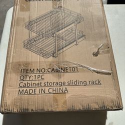 New 2-Tier Kitchen Cabinet Pull Out Organizer Metal Sliding Drawer