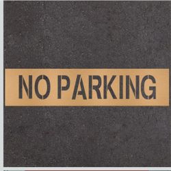 Noveread 12" Letter No Parking Stencil 15.8 x 89 Foldable Fire Lane Stencil Cardboard Parking Lots Curbs Painting Stencils Reusable Template for Traff