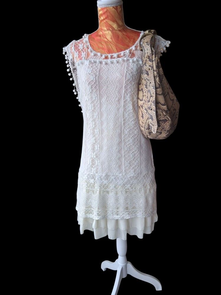 White Lace Sundress Sm