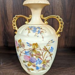 Vintage Rudolstadt 10" Double Handle Vase