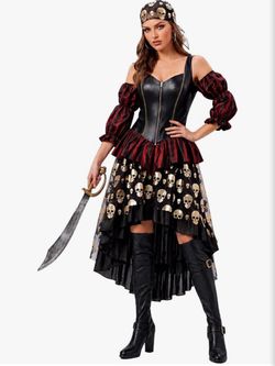 Women's Pirate Halloween Costume Set (Medium)