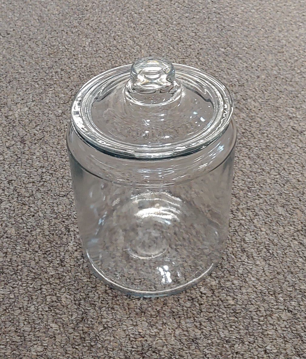 Antique Glass Jar With Lid