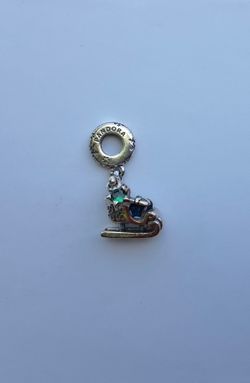 PANDORA 925 Sterling Silver Ice Skate Dangle Charm