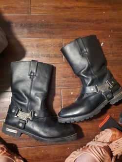 Milwaukee Leather Boots, Black, Size 11