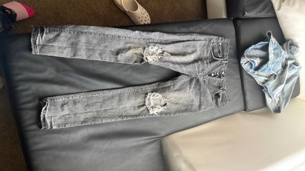 Purple jeans