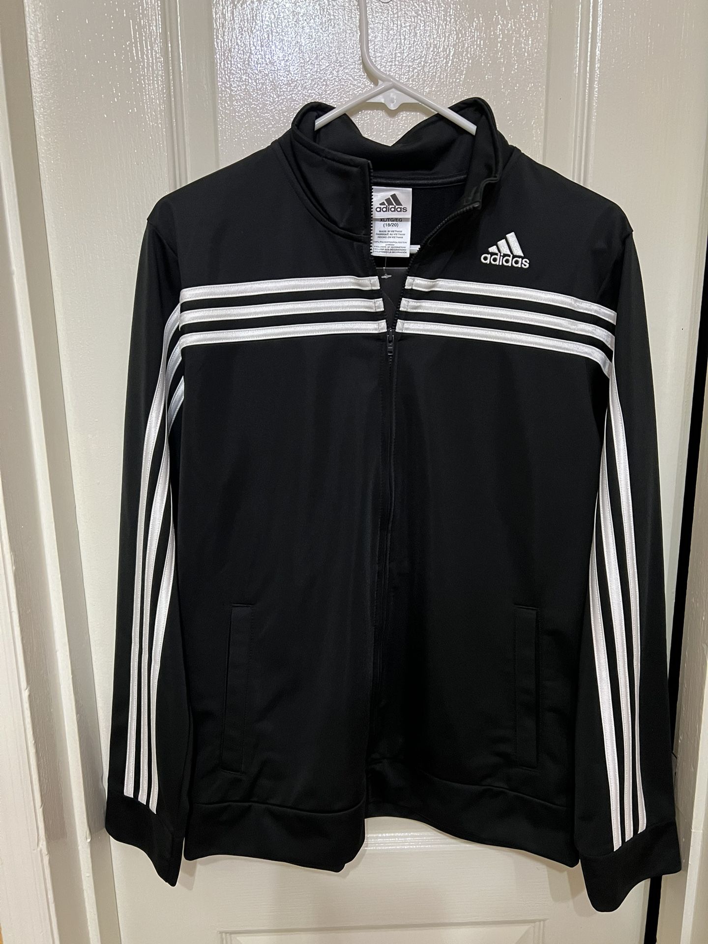 Adidas Boys Xl (18-20) Zip Up Jacket