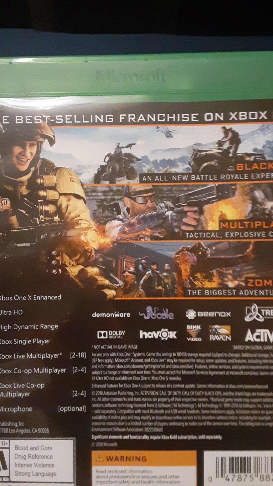 Call of Duty:BO4 for Xbox One