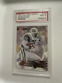 Curtis Martin, New York Jets, running back PSA graded nine
