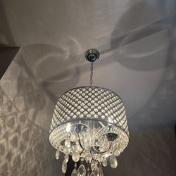 Delux Chandelier With Silver Frame