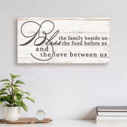 Wrapped Canvas Textual Art, Wall Decor 