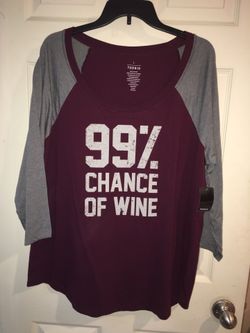 NWT Torrid Wine Jersey