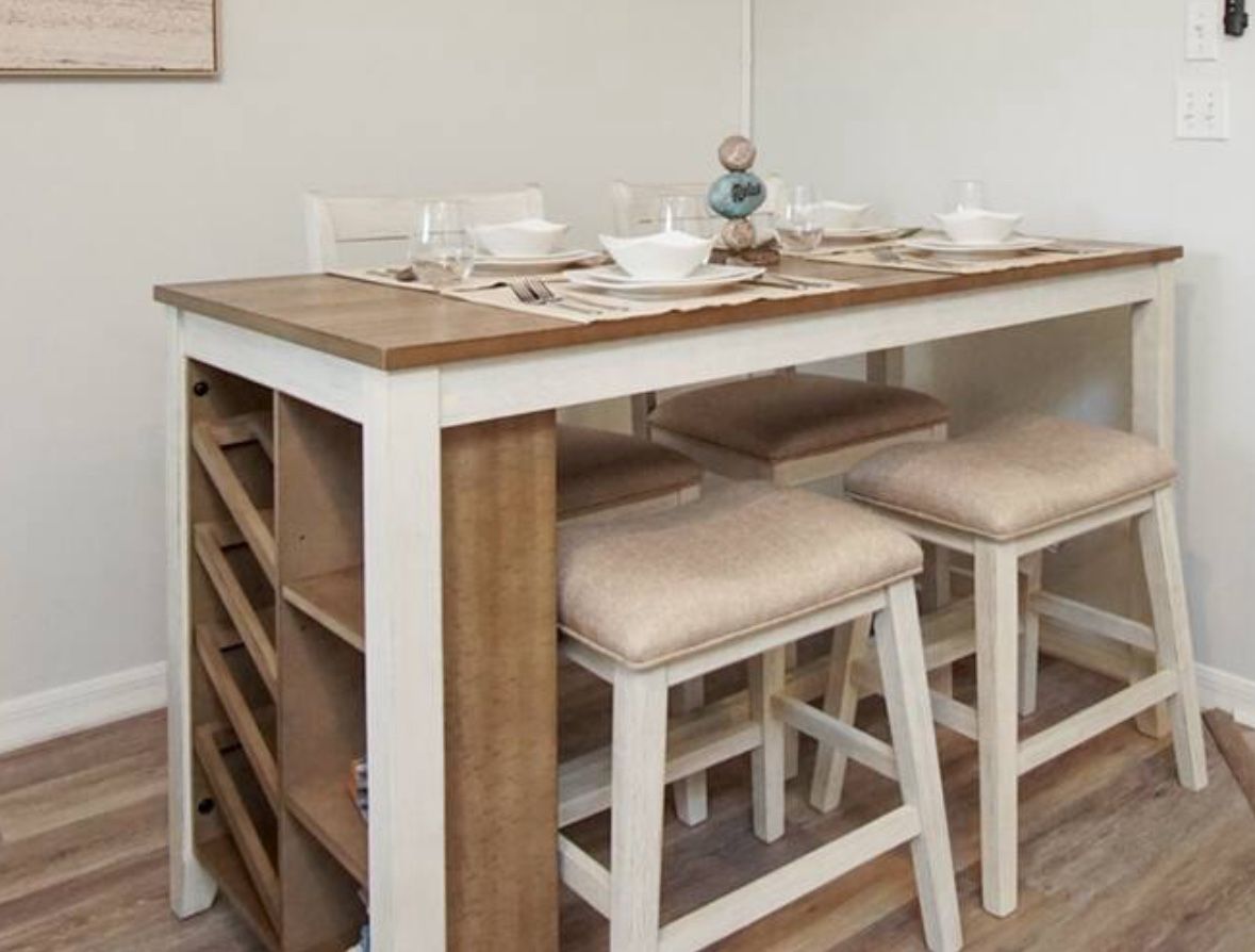 Dinette Table With 2 Chairs And One Stool