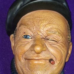 Vintage 1967  Bossons "Boatman" Chalkware Head Wall Art Made in UK Congleton G12M051