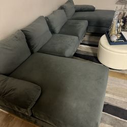 Grey “U Shaped” Sectional
