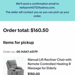 Recliner  W/ Massage And Heat 