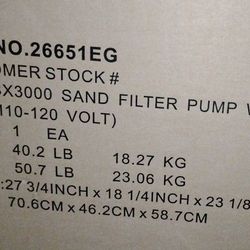 NEW~~INTEX POOL Sand Filter system
